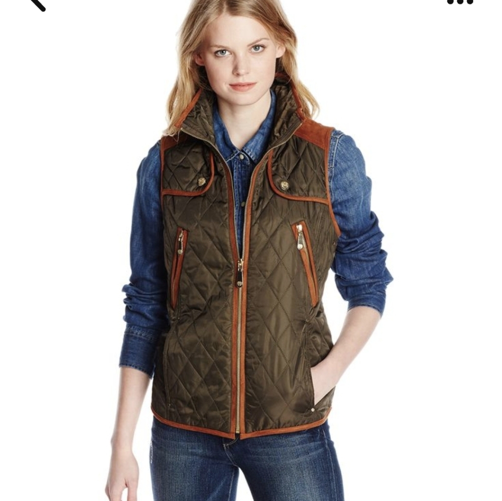 Vincent Camuto Quilted Vest Sz Med